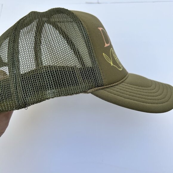 Ascot + Hart for Anthropologie Dolce Vita Green Trucker Hat Cap Boho Outdoor - Picture 5 of 7